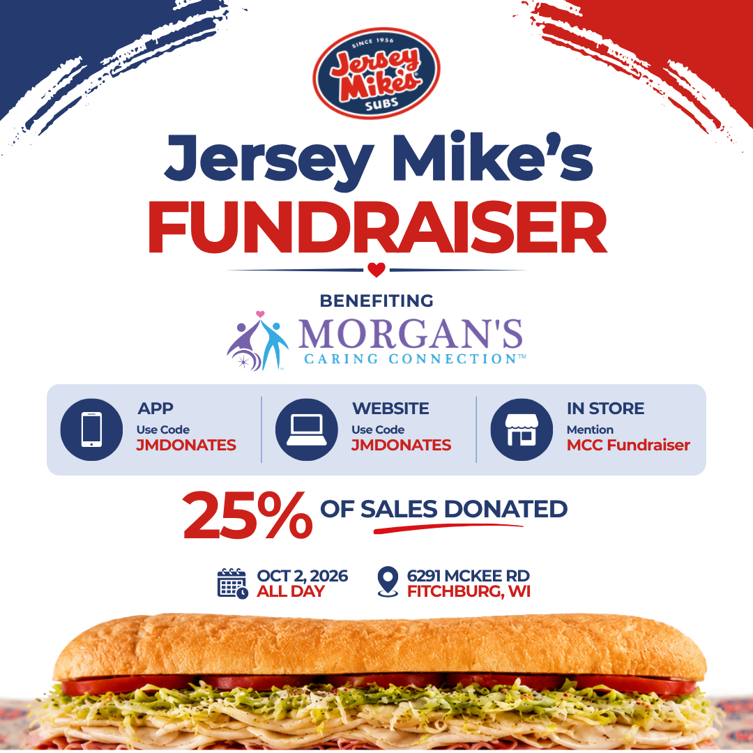 Jersey Mike's Fundraiser graphic — 25% of sales donated to MCC special needs families