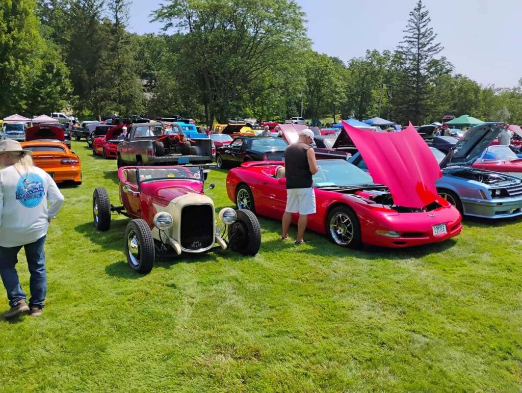 Families and friends supporting MCC special needs nonprofit at the Care Car Show fundraiser